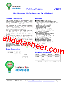 LP6286 Datasheet PDF - Lowpower Semiconductor inc