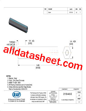 2118-440-S Datasheet PDF - RAF ELECTRONIC HARDWARE