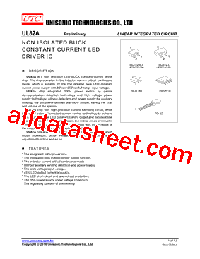 UL82AG-SH2-R Datasheet PDF - Unisonic Technologies