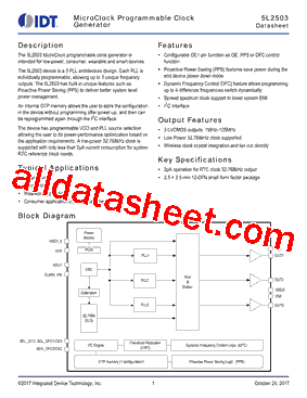5L2503 Datasheet PDF - Integrated Device Technology