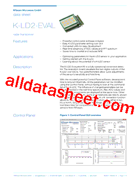K-LD2-EVAL Datasheet PDF - RFbeam Microwave GmbH