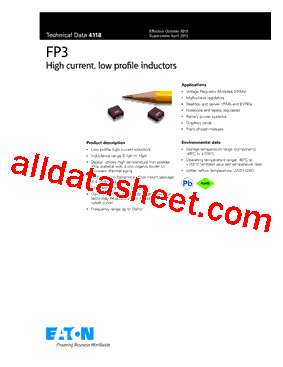 FP3-R10-R Datasheet PDF - Eaton All Rights Reserved.