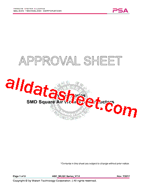 WLQC Datasheet PDF - WALSIN TECHNOLOGY CORPORATION