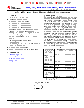 LM393DRE4 Datasheet PDF - Texas Instruments