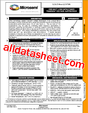 LC8.0 Datasheet PDF - Microsemi Corporation