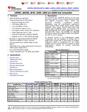 LM393DRE4 Datasheet PDF - Texas Instruments