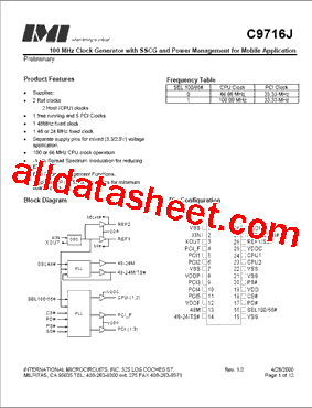 IMIC9716J Datasheet PDF - List of Unclassifed Manufacturers