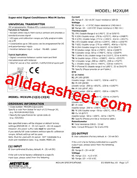 M2XUM-R2V1-R Datasheet PDF - M-System Co.,Ltd.