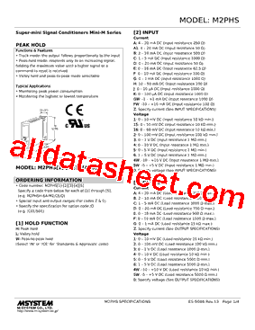 M2PHSH-A13-R2/N Datasheet PDF - M-System Co.,Ltd.