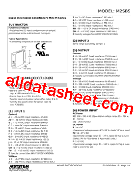 M2SBS-A11-R2/UL Datasheet PDF - M-System Co.,Ltd.