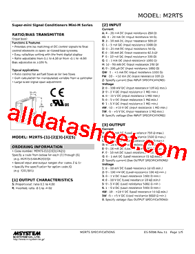 M2RTS-R-3D-R2/N Datasheet PDF - M-System Co.,Ltd.