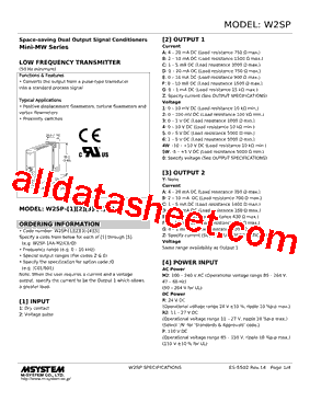 W2SP-2AB-R2/Q Datasheet PDF - M-System Co.,Ltd.