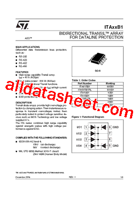 ITAXXB1 Datasheet PDF - STMicroelectronics