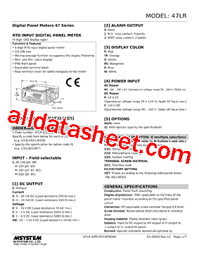 47LR-1D0YR-R Datasheet PDF - M-System Co.,Ltd.