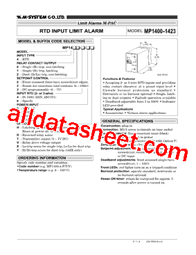 MP1412-4-ST Datasheet PDF - M-System Co.,Ltd.