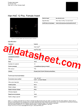 09320123101 Datasheet PDF - HARTING Technology Group