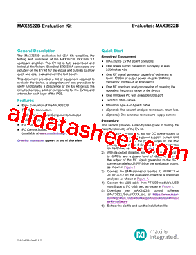 MAX3522BEVKIT Datasheet PDF - Maxim Integrated Products