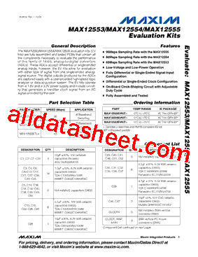 MAX12553EVKIT Datasheet PDF - Maxim Integrated Products