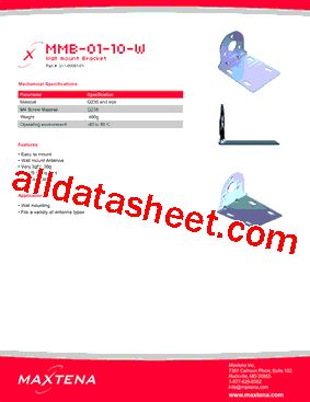 MMB-01-10-W Datasheet PDF - Maxtena Inc.