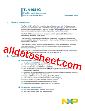 TJA1081G Datasheet PDF - NXP Semiconductors