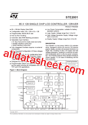 STE2001DIE2 Datasheet PDF - STMicroelectronics