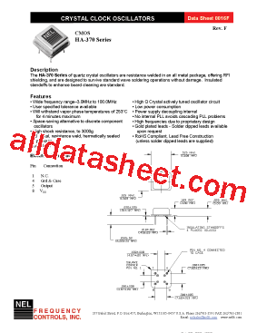 HA-370 Datasheet PDF - Nel Frequency Controls,inc