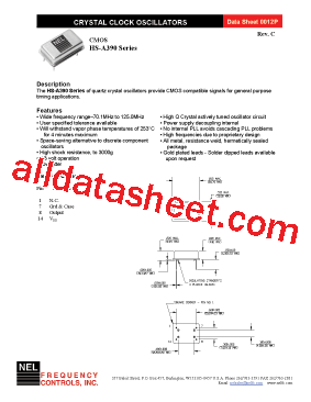 HS-A390 Datasheet PDF - Nel Frequency Controls,inc