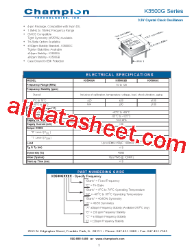 K3500G Datasheet PDF - MTRONPTI