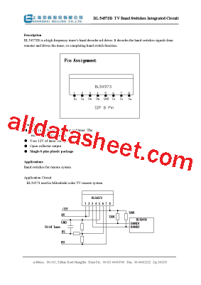 BL54573 Datasheet PDF - SHANGHAI BELLING CO., LTD.