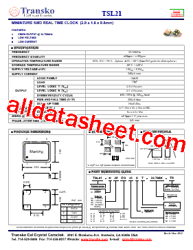 TSI21 Datasheet PDF - Transko Electronics, Inc.