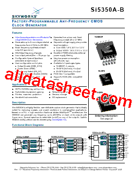 SI5350A-B Datasheet PDF - Skyworks Solutions Inc.