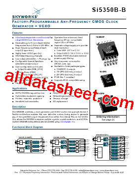 SI5350B-B Datasheet PDF - Skyworks Solutions Inc.