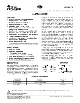SN65HVD251 Datasheet PDF - Texas Instruments