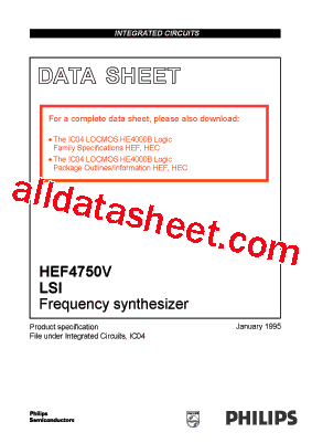 HEF4750V Datasheet PDF - NXP Semiconductors