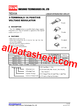 78DXXA Datasheet PDF - Unisonic Technologies
