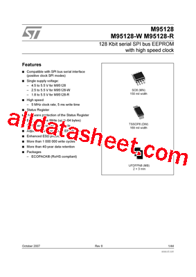 M95128-RMB3TG/A Datasheet PDF - STMicroelectronics