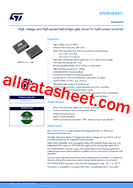 STDRIVEG611QTR Datasheet PDF - STMicroelectronics