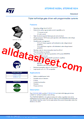 STDRIVE102HTR Datasheet PDF - STMicroelectronics