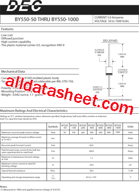 BY550-50 Datasheet PDF - DAESAN ELECTRONIC CORP.