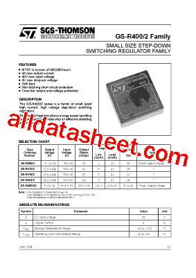 GS-R400V Datasheet PDF - STMicroelectronics