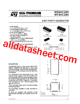 M74HC280C1R Datasheet PDF - STMicroelectronics