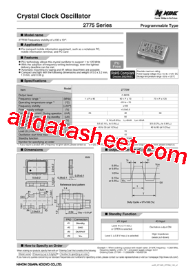 2775W Datasheet PDF - NIHON DEMPA KOGYO