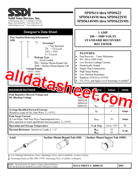 SPD5620SMS Datasheet PDF - Solid States Devices, Inc