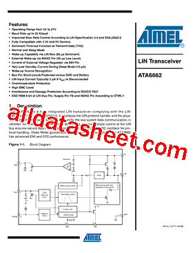 ATA6662 Datasheet PDF - ATMEL Corporation