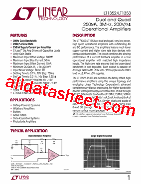 LT1352 Datasheet PDF - Linear Technology