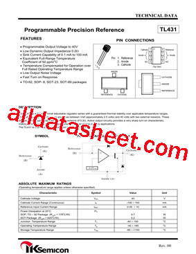 TL431 Datasheet PDF - IK Semicon Co., Ltd