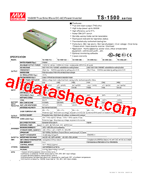 TS-1500-248F Datasheet PDF - Mean Well Enterprises Co., Ltd.