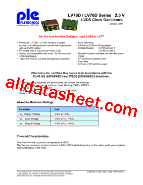 LV7X45DEW Datasheet PDF - Pletronics, Inc.