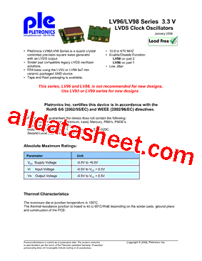 LV9345DEV-375.0M-T250 Datasheet PDF - Pletronics, Inc.