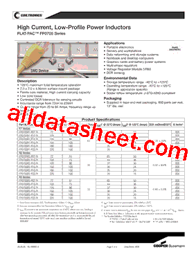 FP0705R2-R22-R Datasheet PDF - Cooper Bussmann, Inc.